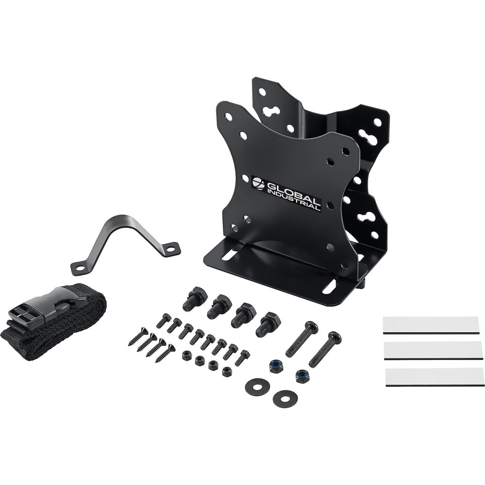 Global Industrial 282486 Slim CPU Mount Bracket for Orbit Computer Workstations
