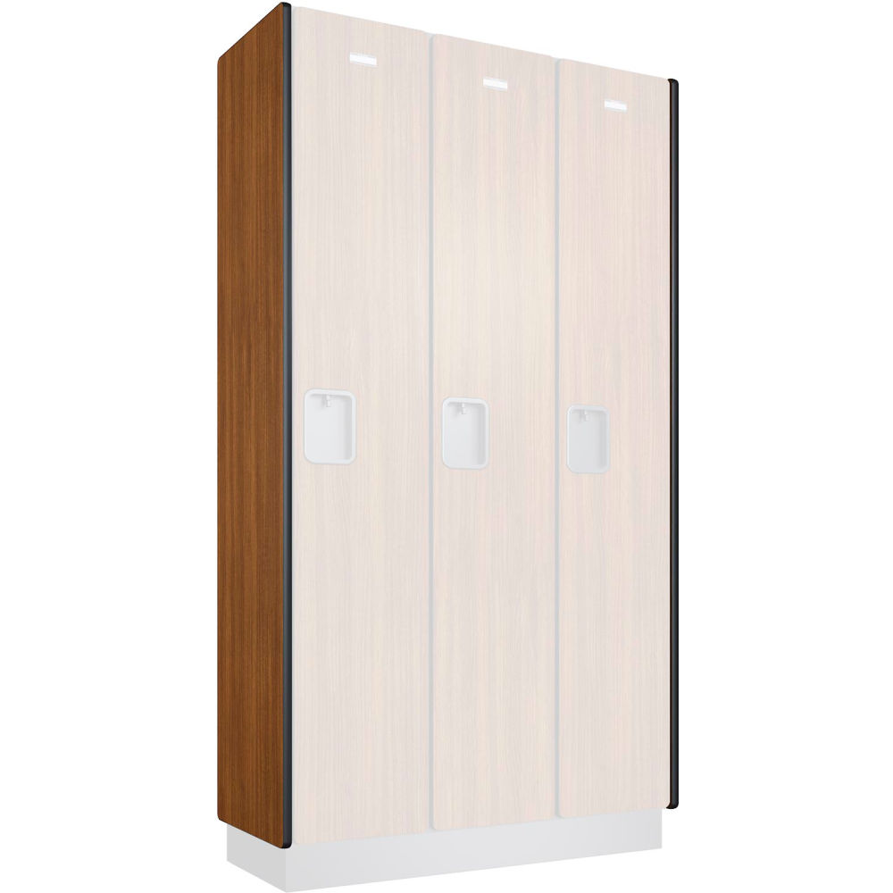 Global Industrial 290629 Optional Side Panel for Wood Lockers Cherry