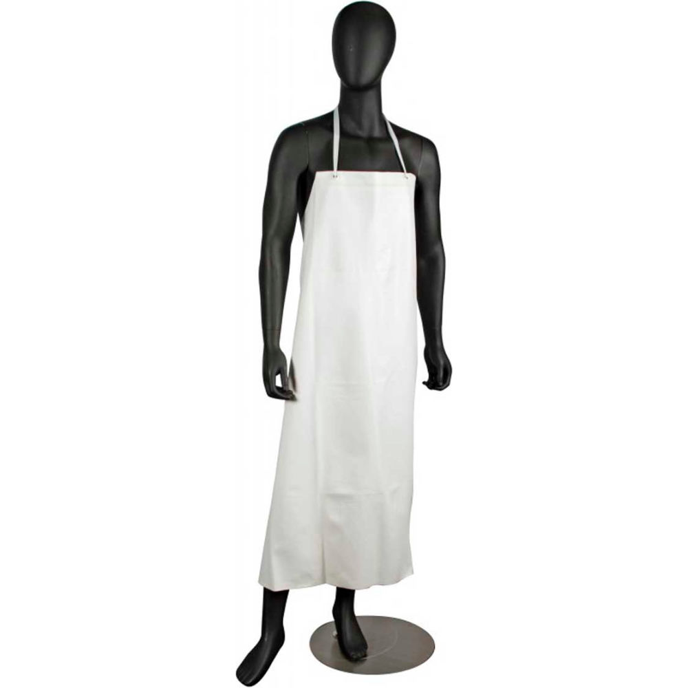 Picture of Carlisle Sanitary Maintenance B506511 San Jamar 614DVA-WH20 Vinyl Apron&#44; White - 45 x 36 in.