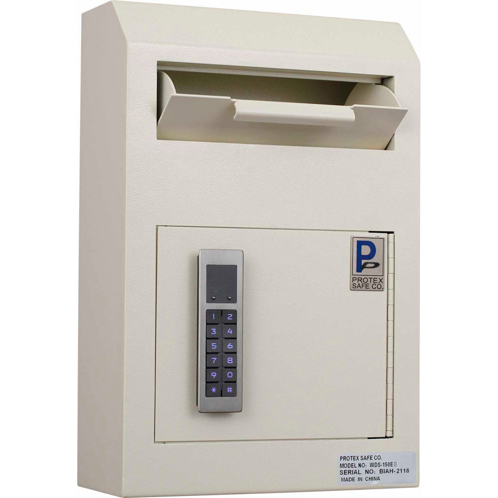 B2137512 10 x 4.25 x 15 in. Wall Mount Drop Box with Electronic Lock, Beige