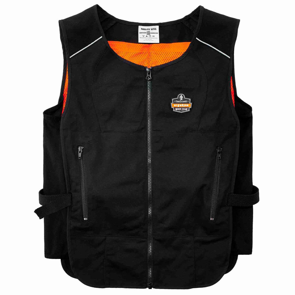 B3161710 Chill-Its 6255 Lightweight Phase Change Cooling Vest, Black - 2XL & 3XL