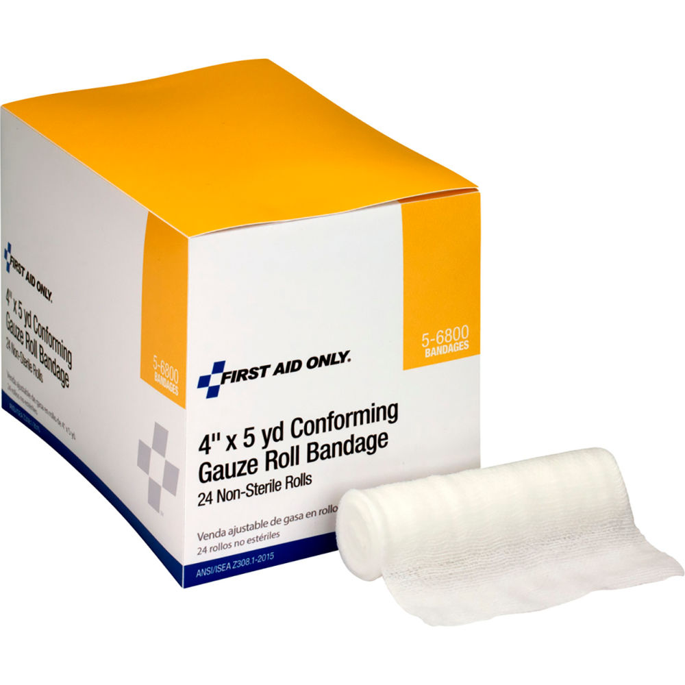 Picture of Acme United B3108157 First Aid Only Conforming Gauze Non-Sterile - 4 in. x 4 Yard - 24 per Box