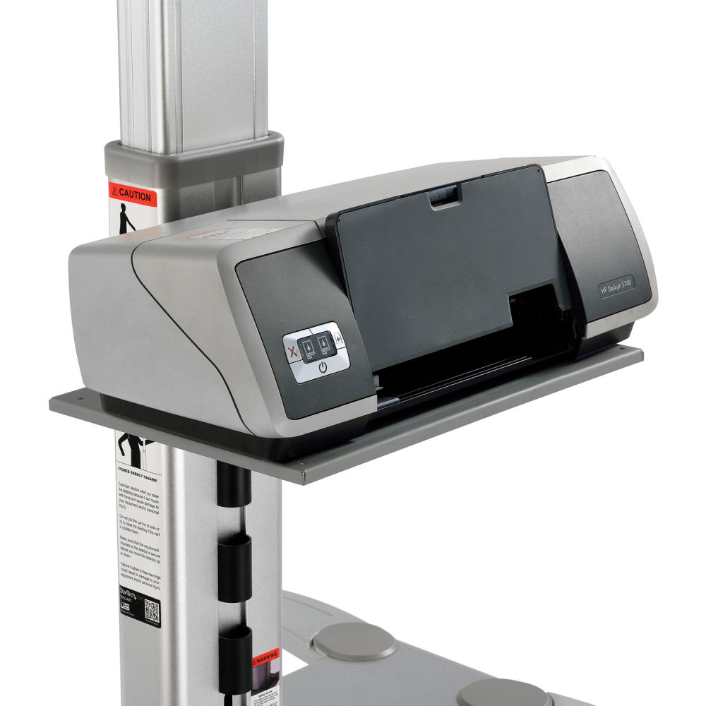 Global Industrial 436969 Printer Tray for Sit-Stand Mobile Desk with Tablet Slot