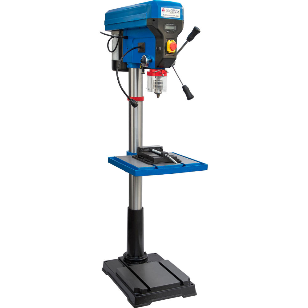 Picture of Global Industrial 257274 20 in. 120V 1.5 HP Floor Standing Drill Press