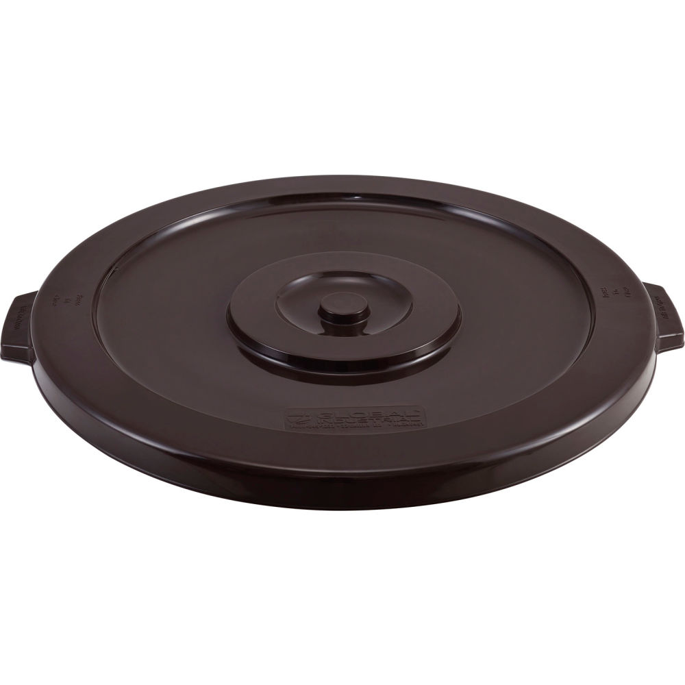 Global Industrial 240461BN Plastic Trash Can - Lid 32 gal, Brown
