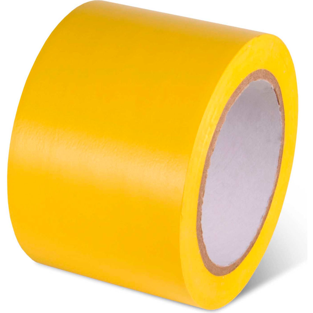 Global Industrial 670652YL Safety Tape, Yellow - 3 in. x 108 ft. - 5 mil - 1 Roll