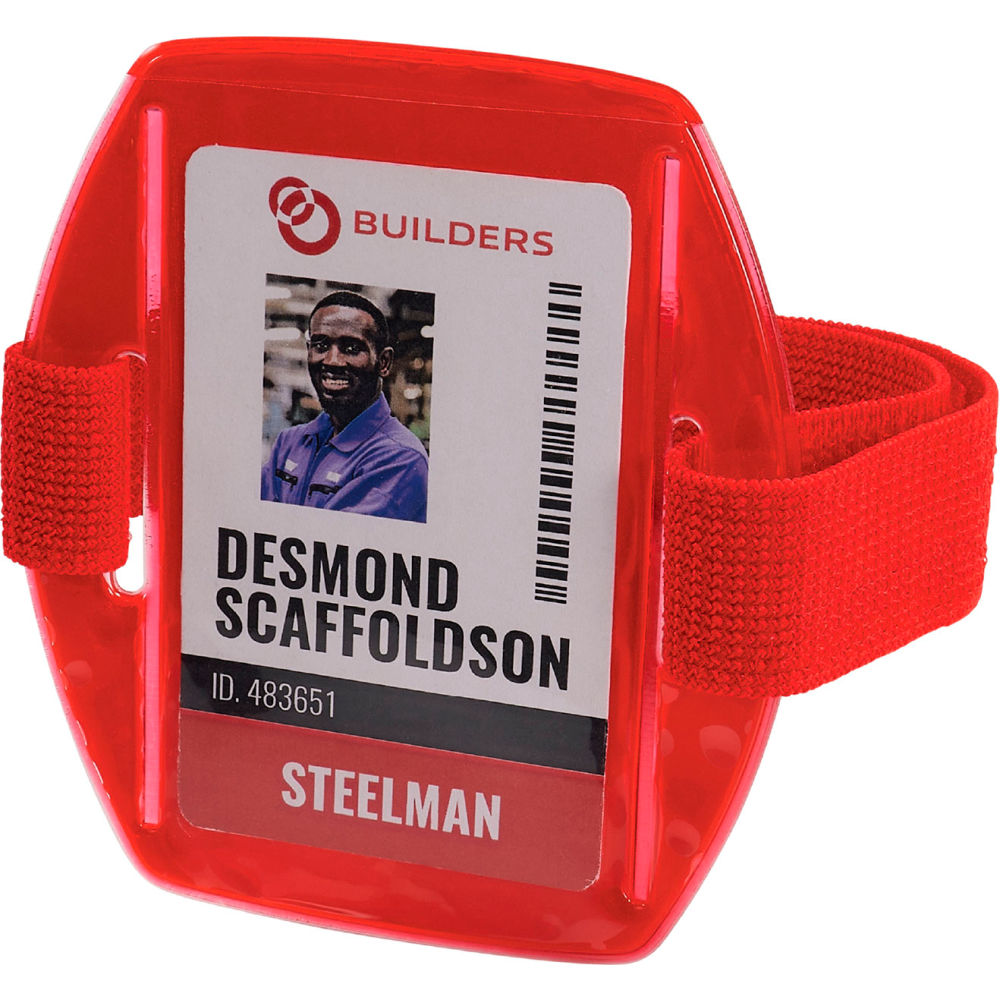 B3159260 Squids 3386 Arm Band ID & Decal Holder, Red - One Size