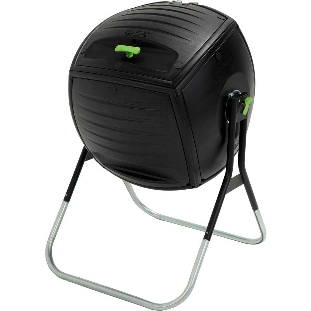 B2338396 50 gal Rotating Compost Tumbler, Black