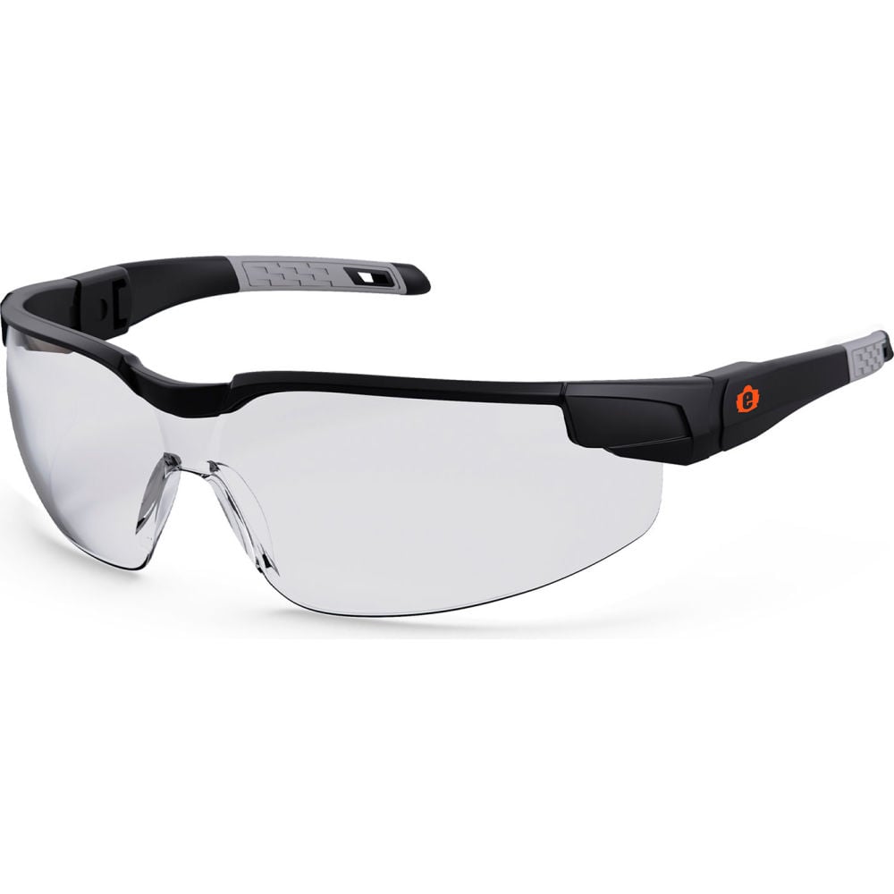 B3131890 Dellenger Safety Glasses with Adjustable Temples Clear Lens Matte Black Frame