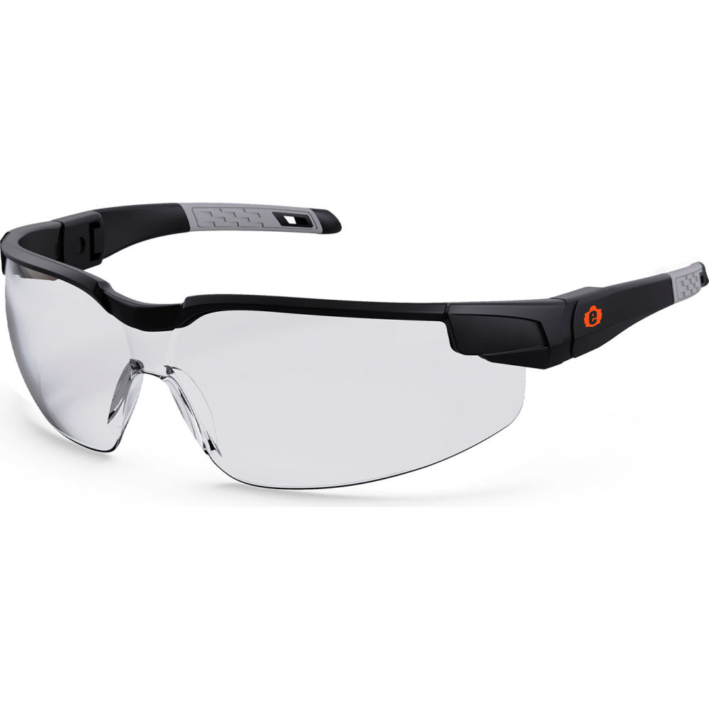 B3131894 Dellenger-AFS Safety Glasses with Adjustable Temples Clear Lens Matte Black Frame