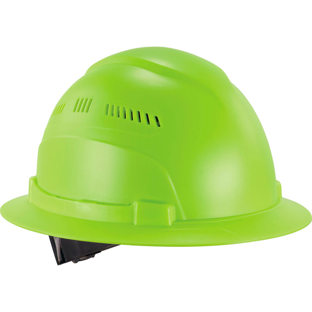 B3135791 Skullerz 8968 Lightweight Full Brim Hard Hat - Vented Class C, Lime