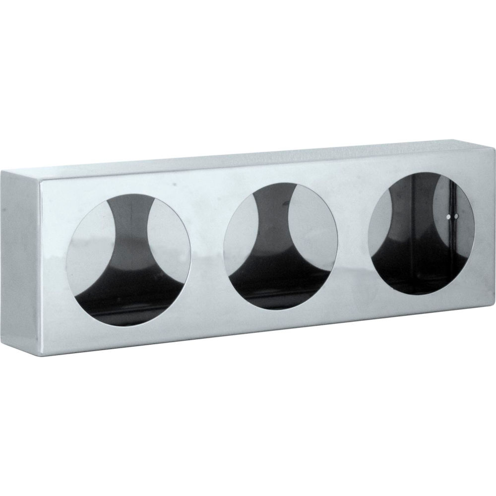 B545910 Triple Round Stainless Steel Light Cabinet