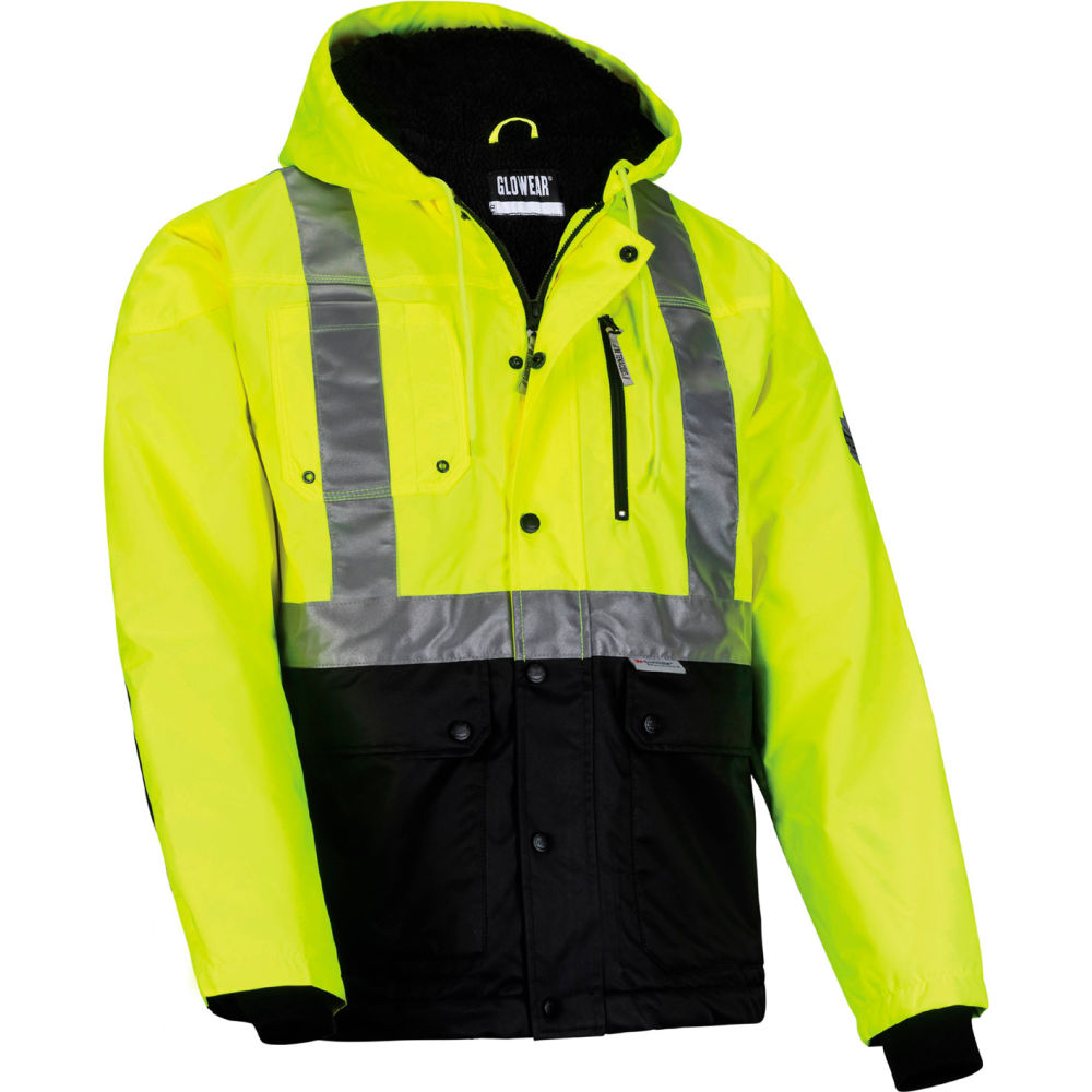 GloWear 8275 Hi-Vis Thermal Workwear Jacket - Lime - Medium - Insulated Comfort