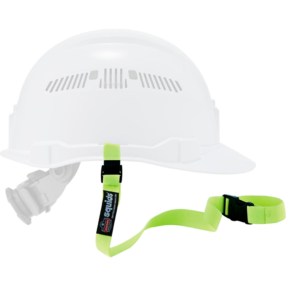 B3161670 Squids 3150 Hard Hat Elastic Lanyard with Buckle, Lime - One Size - Pack of 10