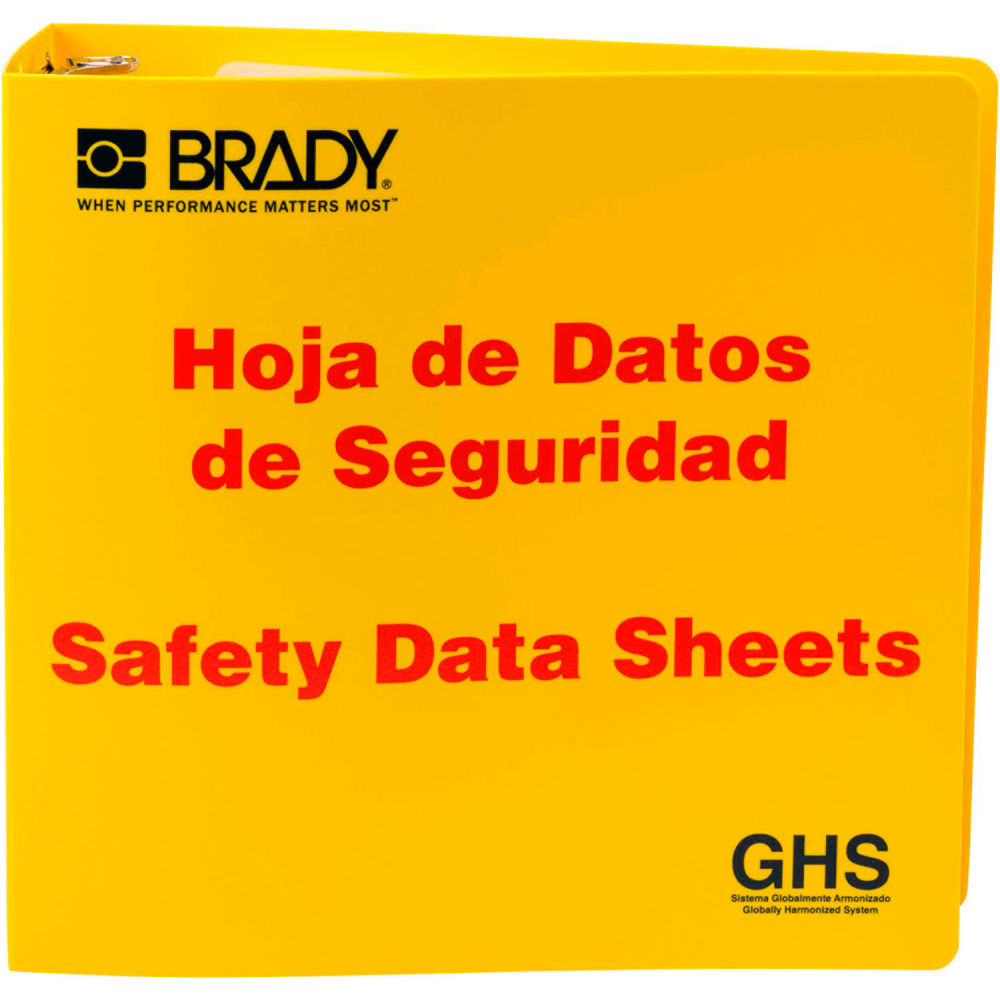 B2249781 121186 GHS 3 in. Safety Data Sheet SDS Binder Spanish Polyethylene - 3.5 x 11 in.