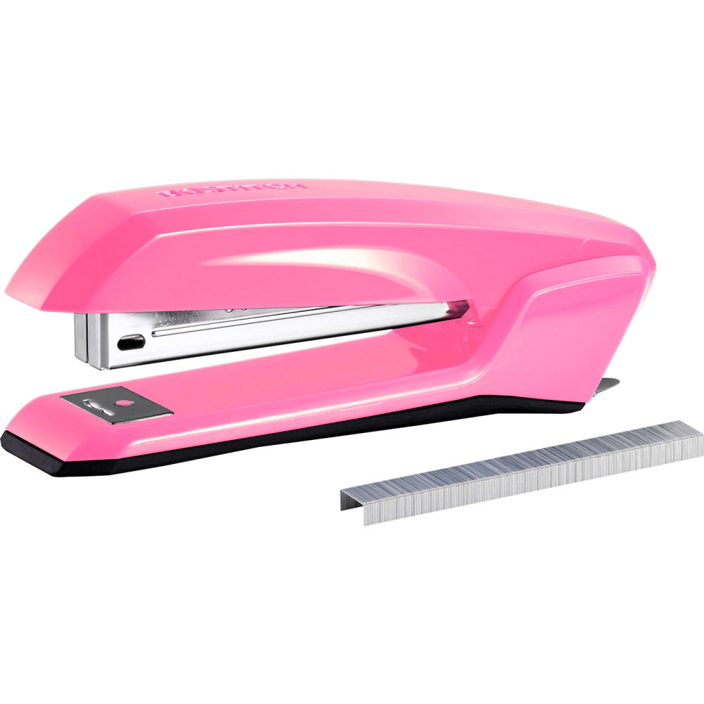 Bostitch Ascend Stapler - Pink - Ergonomic Design with Staple Storage
