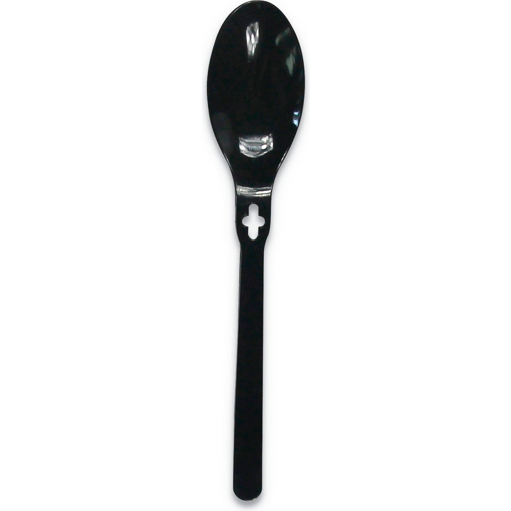 Picture of United Stationers Supply B3130468 WeGo Polystyrene Spoon&#44; Black - 18 in. - Pack of 1000