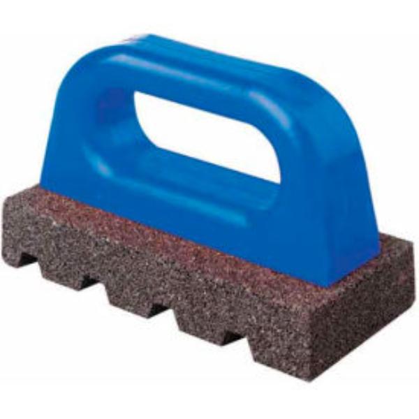 Bon Tool 6 x 3 x 1 Inch 20 Grit Fluted Rub Brick with Plastic Handle - 12-177