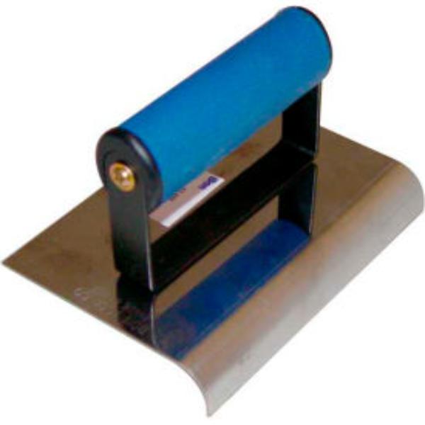 Bon Tool 6 Inch x 4 Inch Stainless Steel Edger 1/2 Inch Radius x 5/8 Inch Lip with Comfort Grip Handle - 62-440