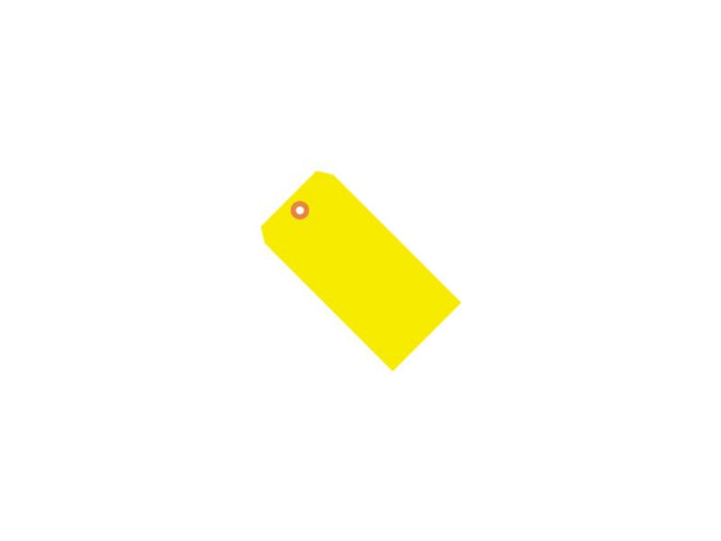 Global Industrial B43669 6.25 x 3.13 in. No.8 Shipping Tag, Fluorescent Yellow - Pack of 1000 -  GLOBAL INDUSTRIES