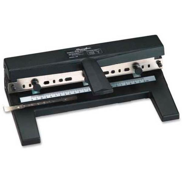 B843505 2-7 Holes Adjustable Centers A4 Compatible Heavy Duty Punch, Black - 40 Sheets