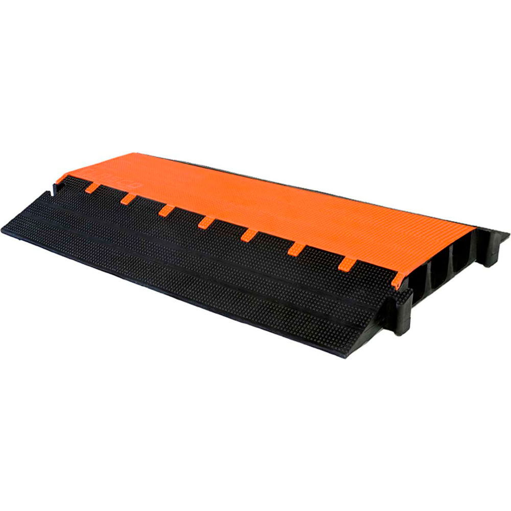 B2277536 MightyGuard 3 in. Channel Heavy Duty Cable Protector, Orange & Black -  Elasco Products