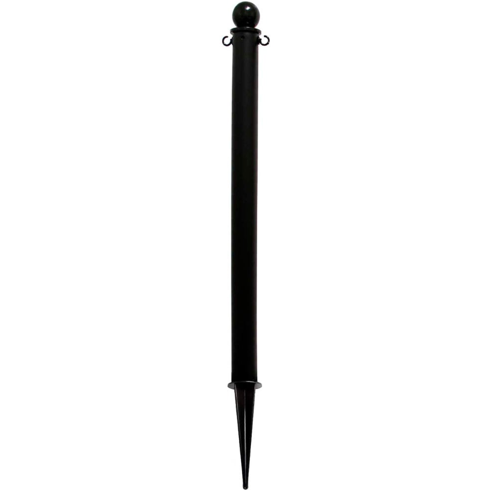 Global Industrial 708553BK Plastic Ground Pole, Black - 35 in.