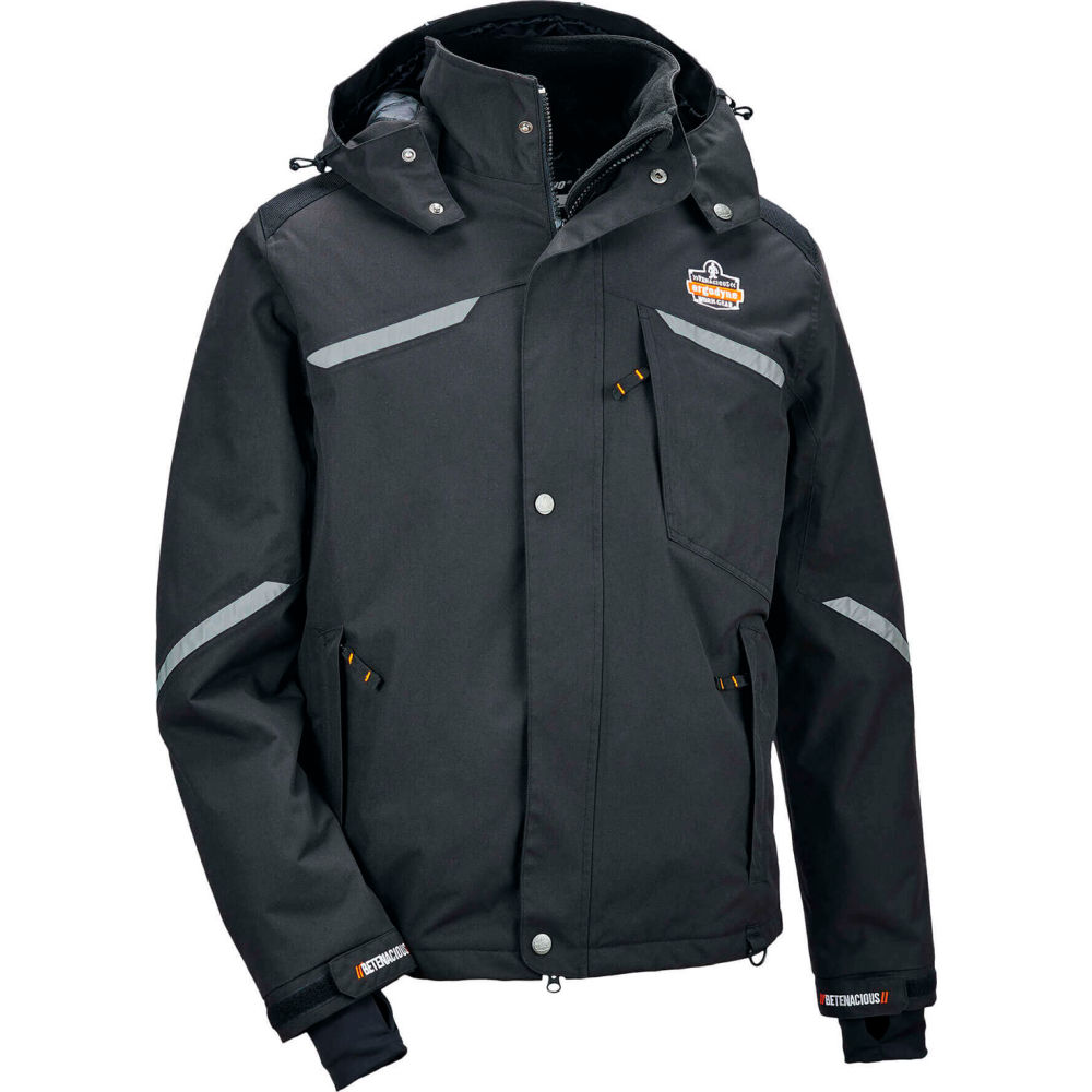 B3135887 N-Ferno 6466 Thermal Jacket - 500D Nylon Shell, Black - 4XL