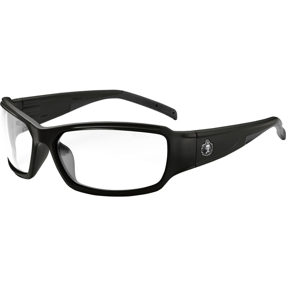 THOR, Safety Glasses, Anti-Scratch & Fog-Off+, Clear Lens, Matte Black Frame, Full-Frame