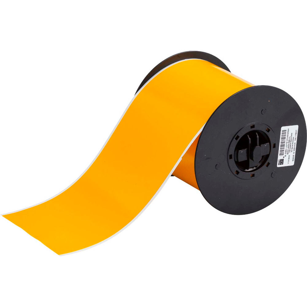 B2262368 B30 Series Indoor-Outdoor Industrial Vinyl Label - 4 in. x 100 ft., Yellow - B30C-4000-595-YL