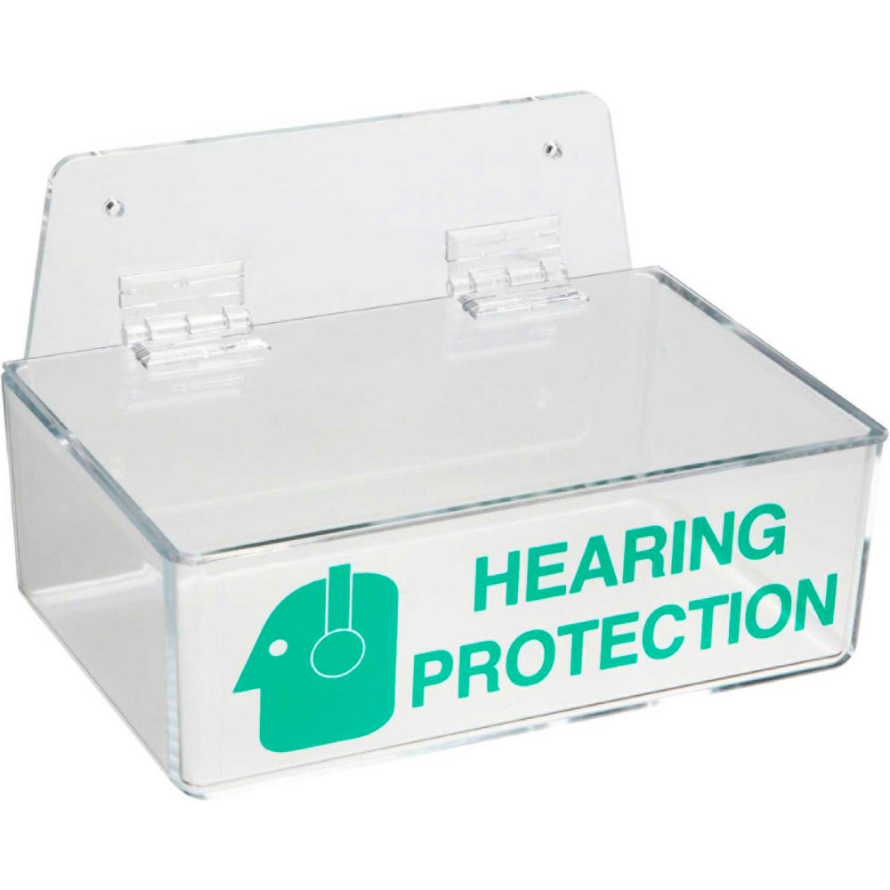 Picture of Brady Worldwide B2249679 9 x 3 in. Hearing Dispenser with Lid Acrylic&#44; Clear