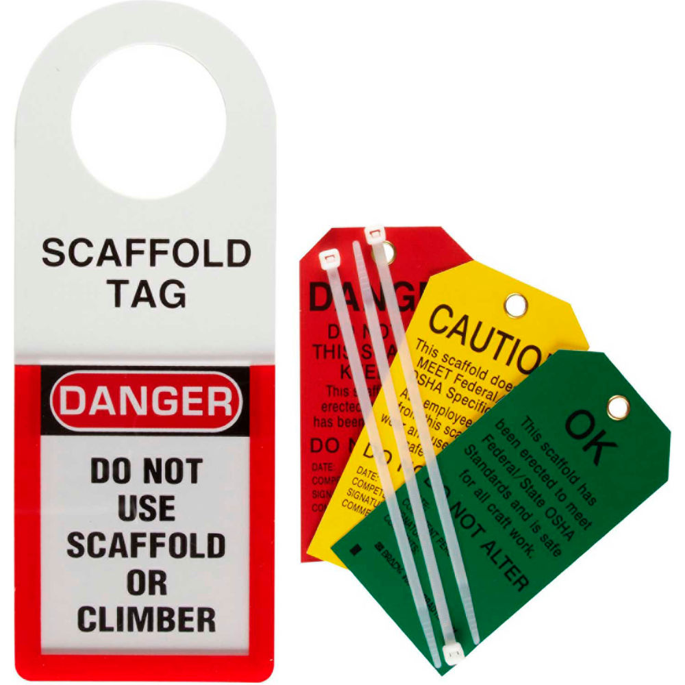 B2249750 48112 Scaffold Status Holder & Tags Plastic & Polyester - 3 x 5.75 in.