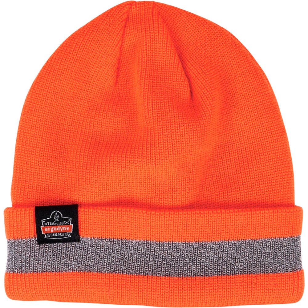 N-Ferno 6803 Reflective Winter Hat - Orange - One Size - Cuffed Design