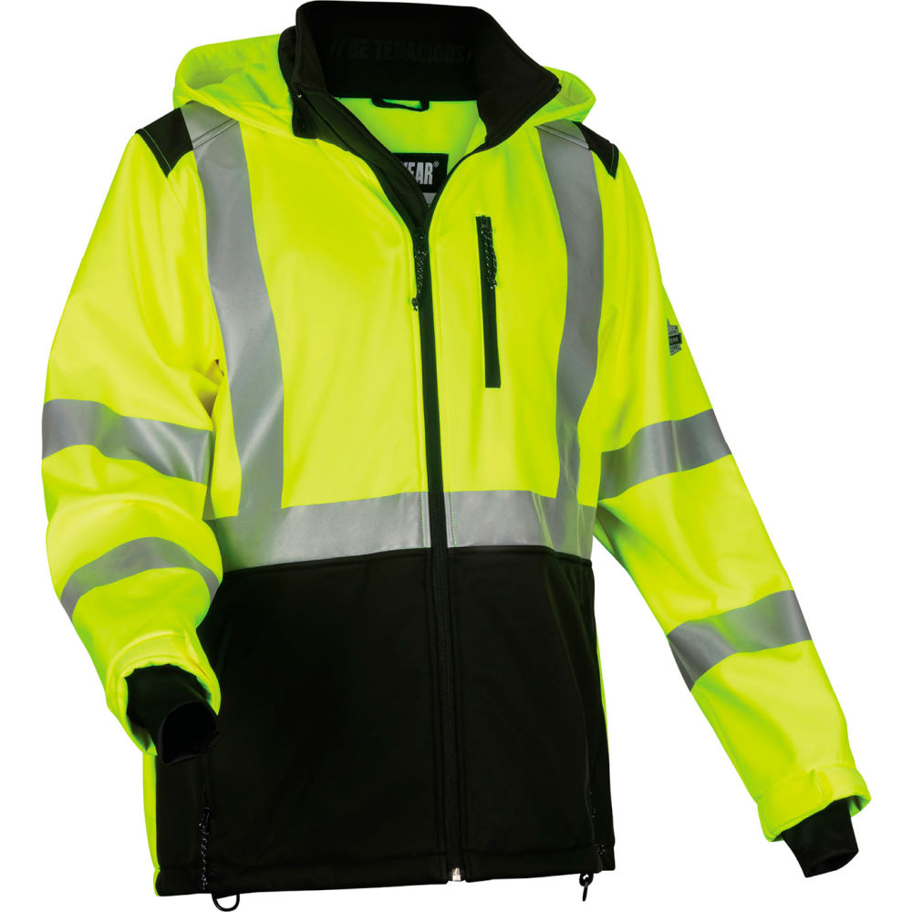 B3131861 High Visibility SoftShell Water Resistant Jacket - Type R Class 3, Lime 3XL