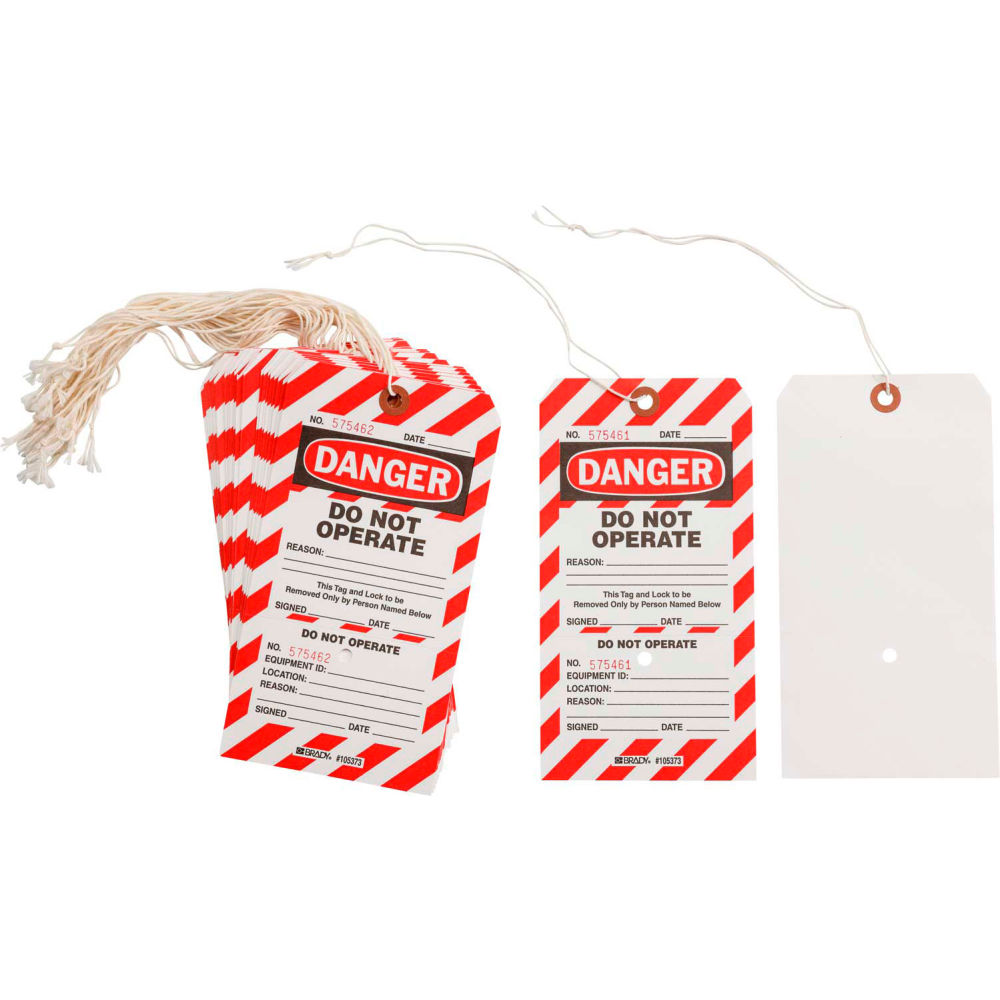 B2249477 CLT4 Lockout Tag - Danger Do Not Operate Cardstock - 4 x 7.5 in. - 25 per Pack