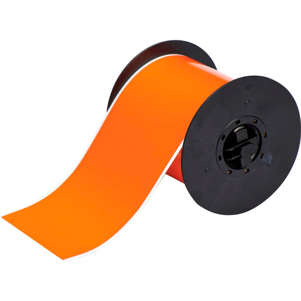 B2262192 B30 Series Indoor-Outdoor Industrial Vinyl Label, Orange - 4 in. x 100 ft. - B30C-4000-595-OR