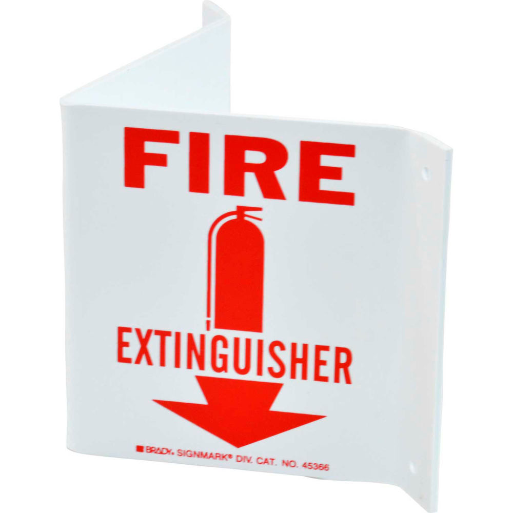 B2249649 45366 Fire Extinguisher V Sign 2 Sided Polystyrene - 10 x 5.5 in.