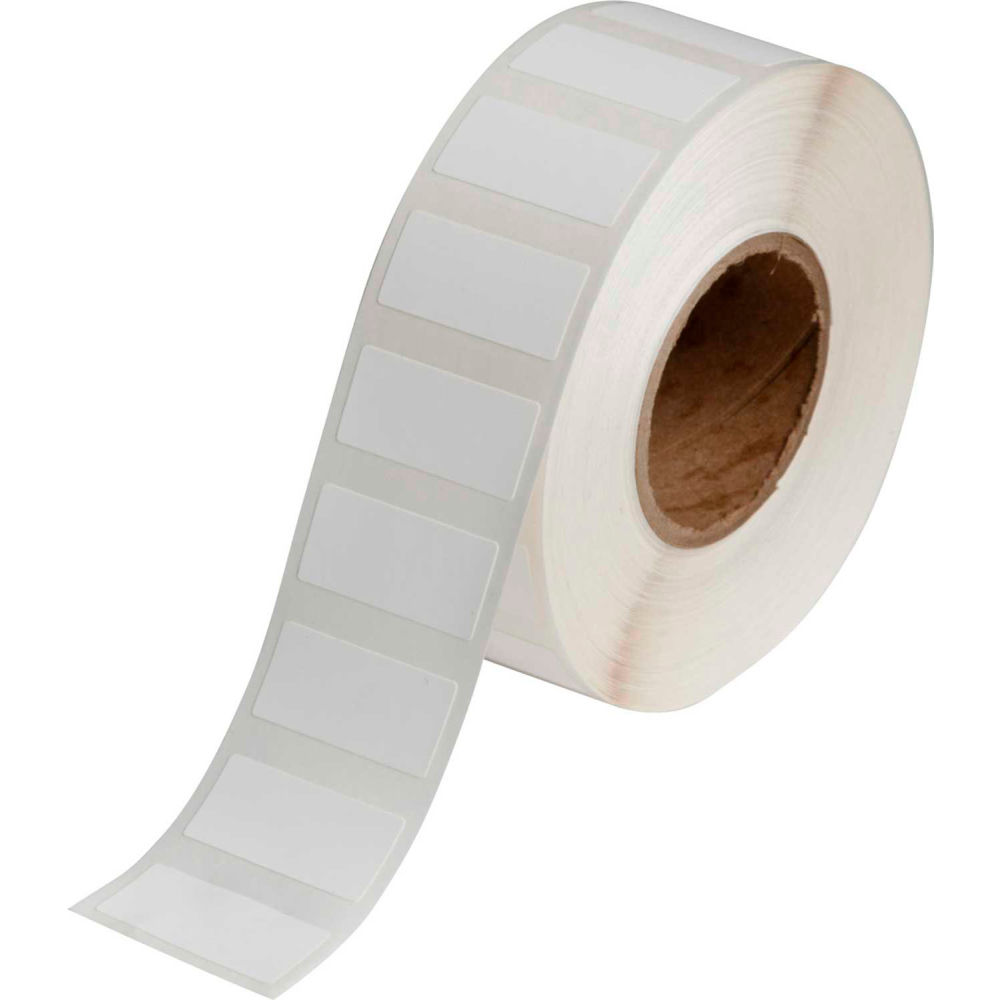B2347099 J20-256-7425J Polypropylene Label, White - 0.6 x 1.3 in. - 1500 per Roll