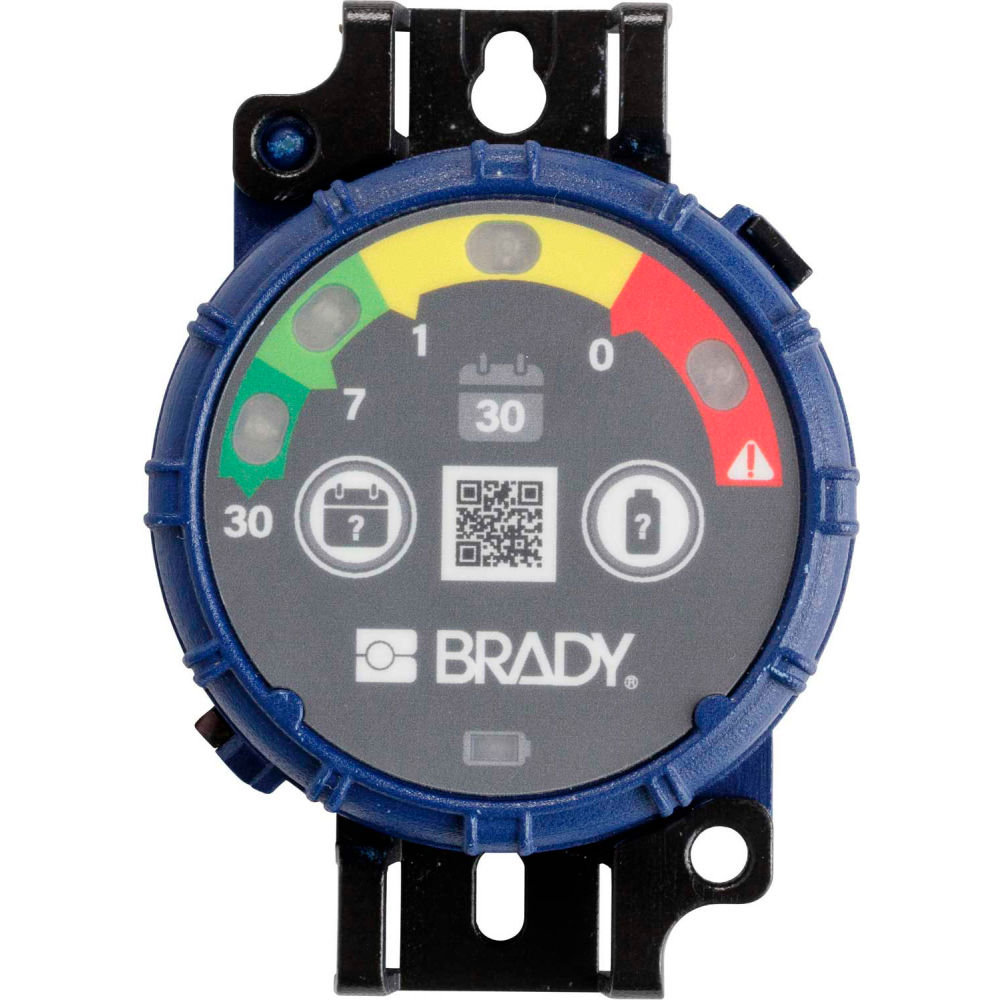 150741 Brady Inspection Timer, 30 Day, 10 Pack, LED Lights, ABS Plastic, Blue