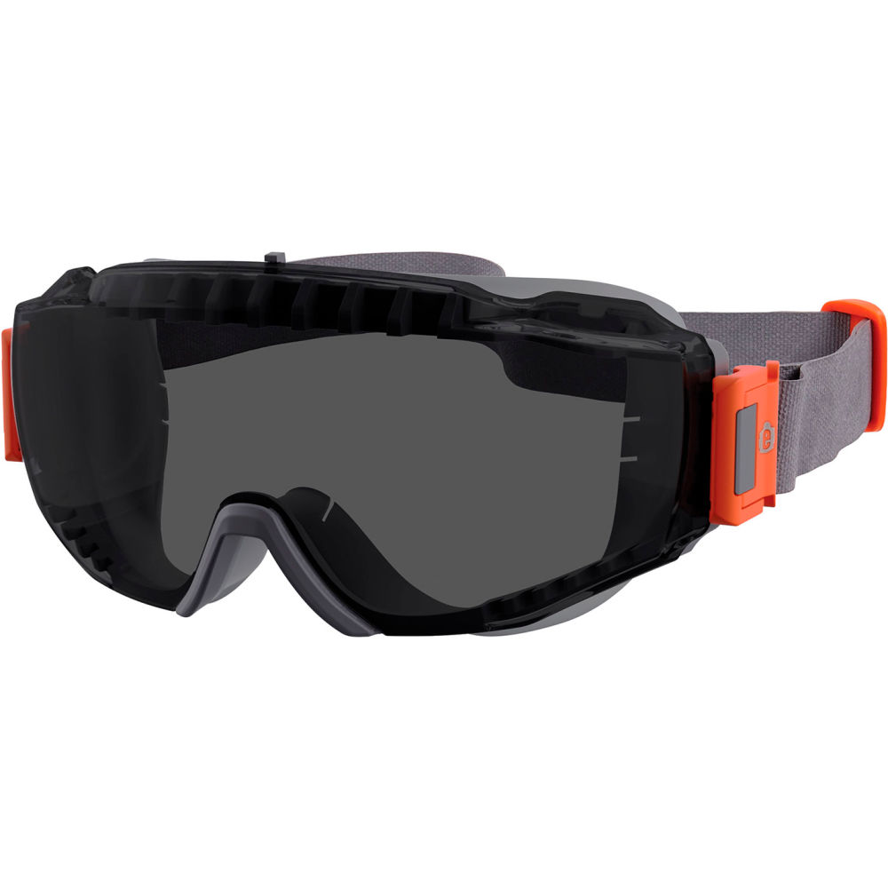 B3131900 MODI-NEO OTG Safety Goggles with Neoprene Strap Vented Frame Smoke Lens Gray Frame