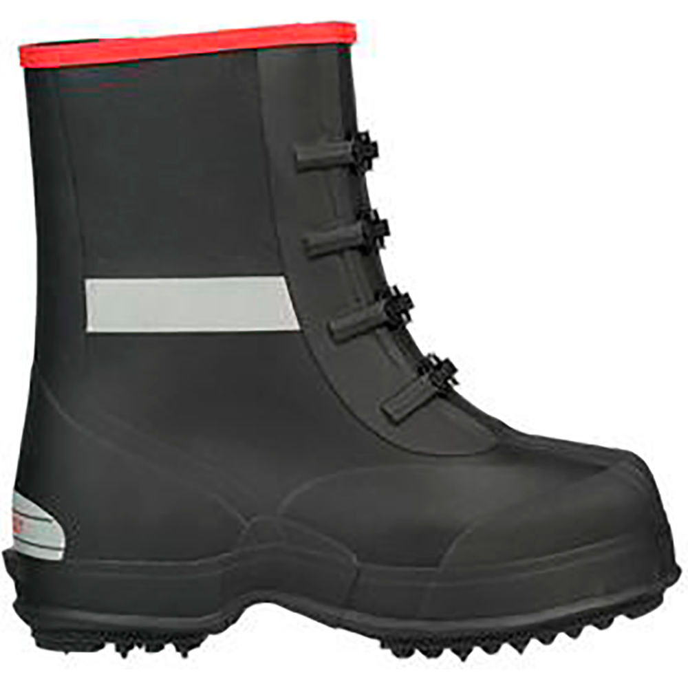 Tingley Rubber B2779168 Waterproof Vulcanized Rubber Winter-Tuff 4 Buckle Ice Traction 12 in. Mens Overshoe, Black - Size 14