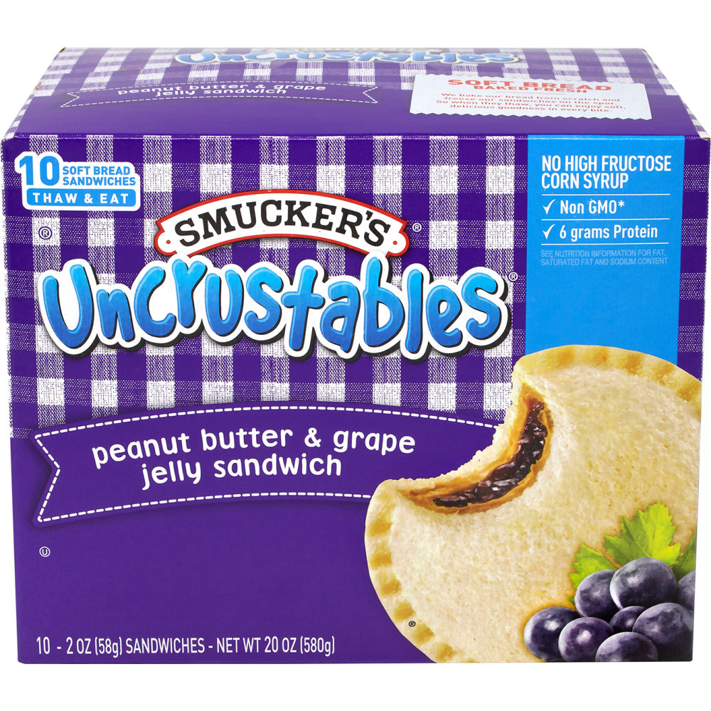 Picture of Green Rabbit Holdings B2946484 Smuckers Uncrustables Peanut Butter & Grape - 2 oz - 10 Count - Pack of 2