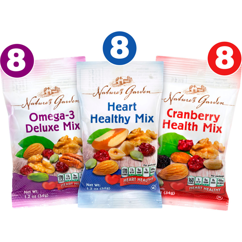 Picture of Green Rabbit Holdings B2946538 Natures Garden Healthy Trail Mix Snack Packs - 1.2 oz - 24 Count