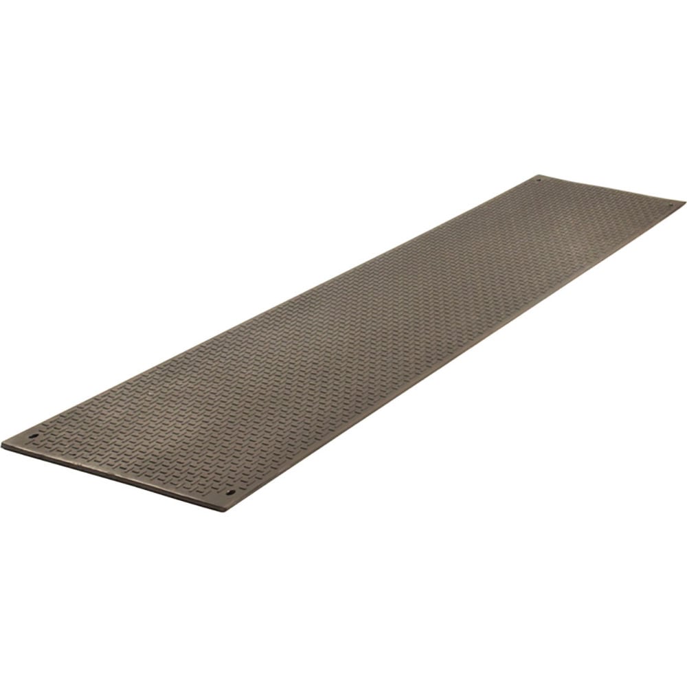 Picture of Justrite Safety Group B2182351 2 x 8 ft. Checkers VersaMATS HDPE Ground Protection Mat&#44; Black