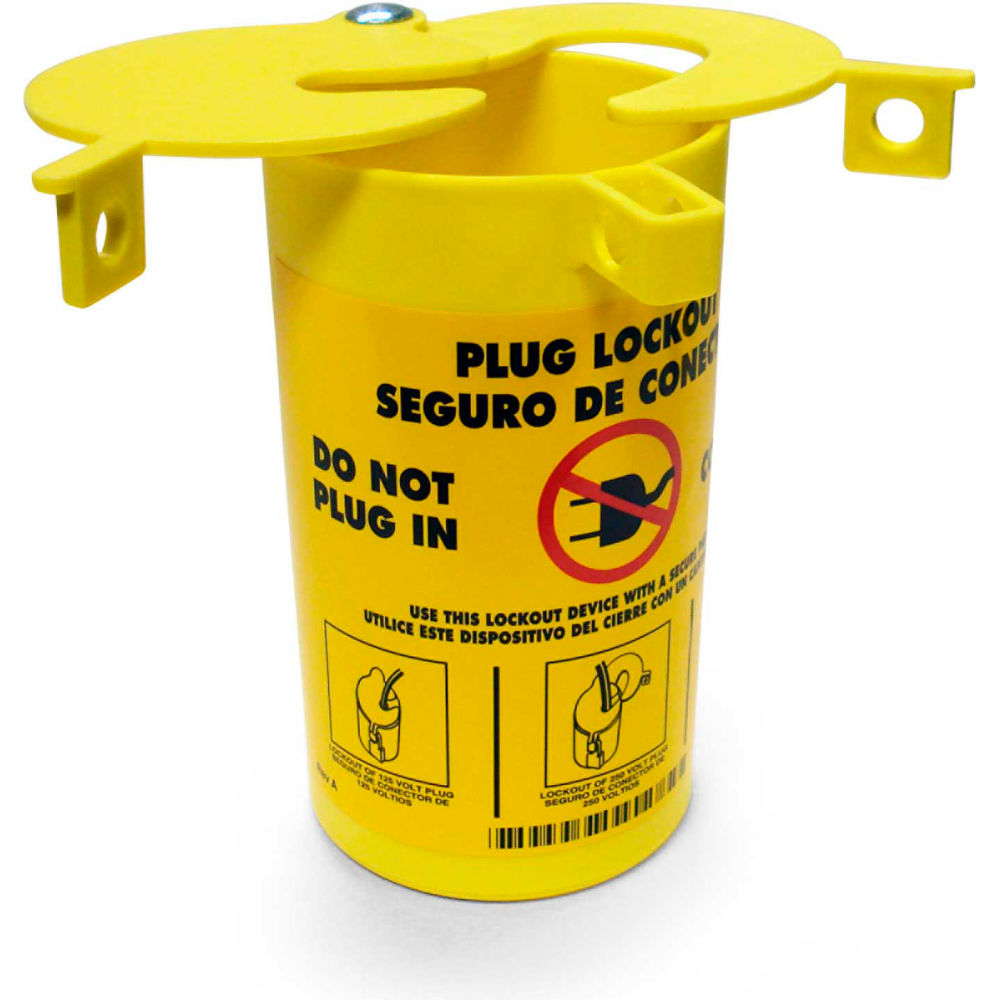 B2249806 PLO23 3-In-1 Plug Lockout - Thermoplastic - 5.187 x 6.25 in.