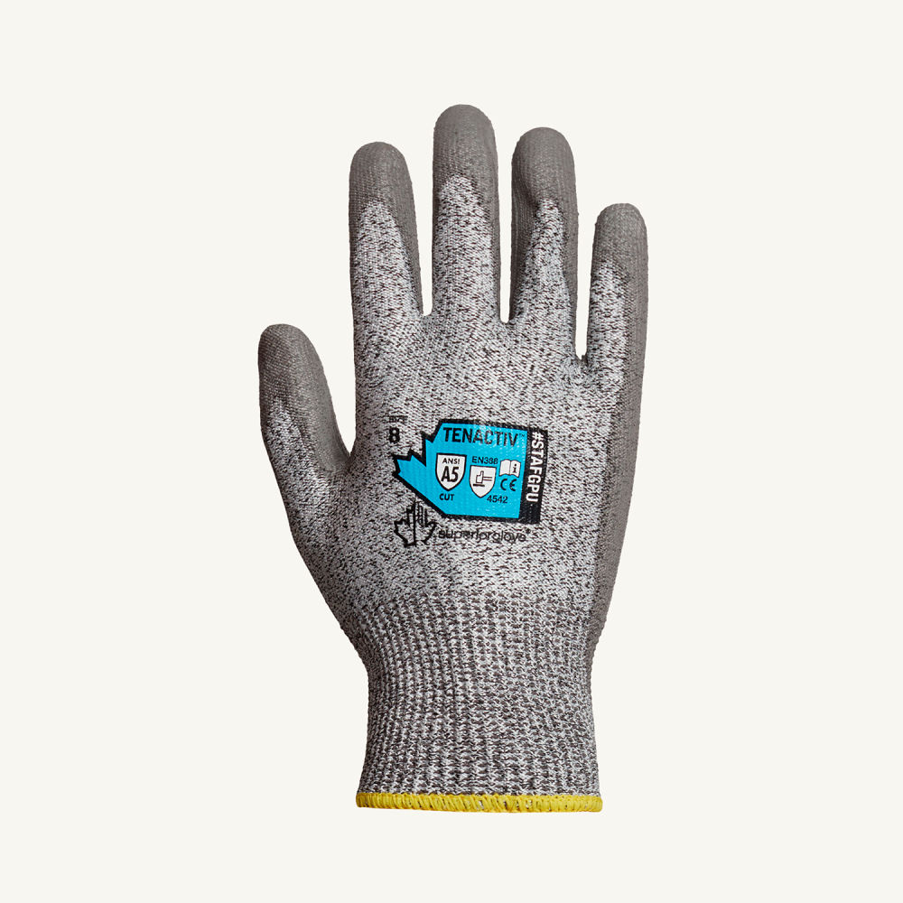 B3123206 Tenactiv Glove with High Performance Fibers Polyurethane Palm ANSI A5 - Size 8 - Pack of 12