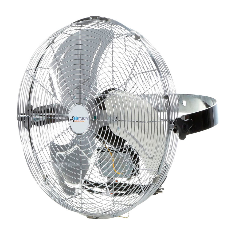 B2348768 12 in. Workstation Fan with Yoke Mount Open Drip Proof Motor 1855 CFM 0.06 HP, Gray