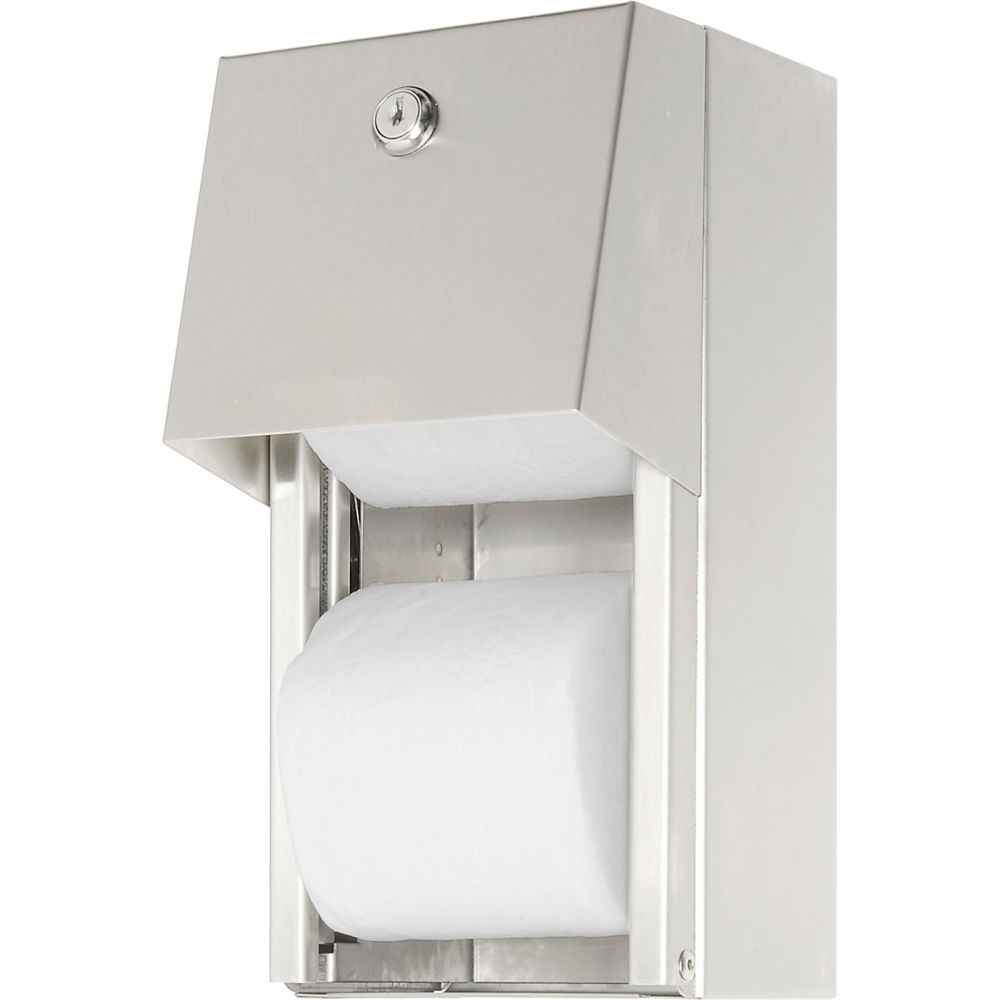 B201852 Surface Mounted Dual Roll Toilet Tissue Dispenser, Stainless