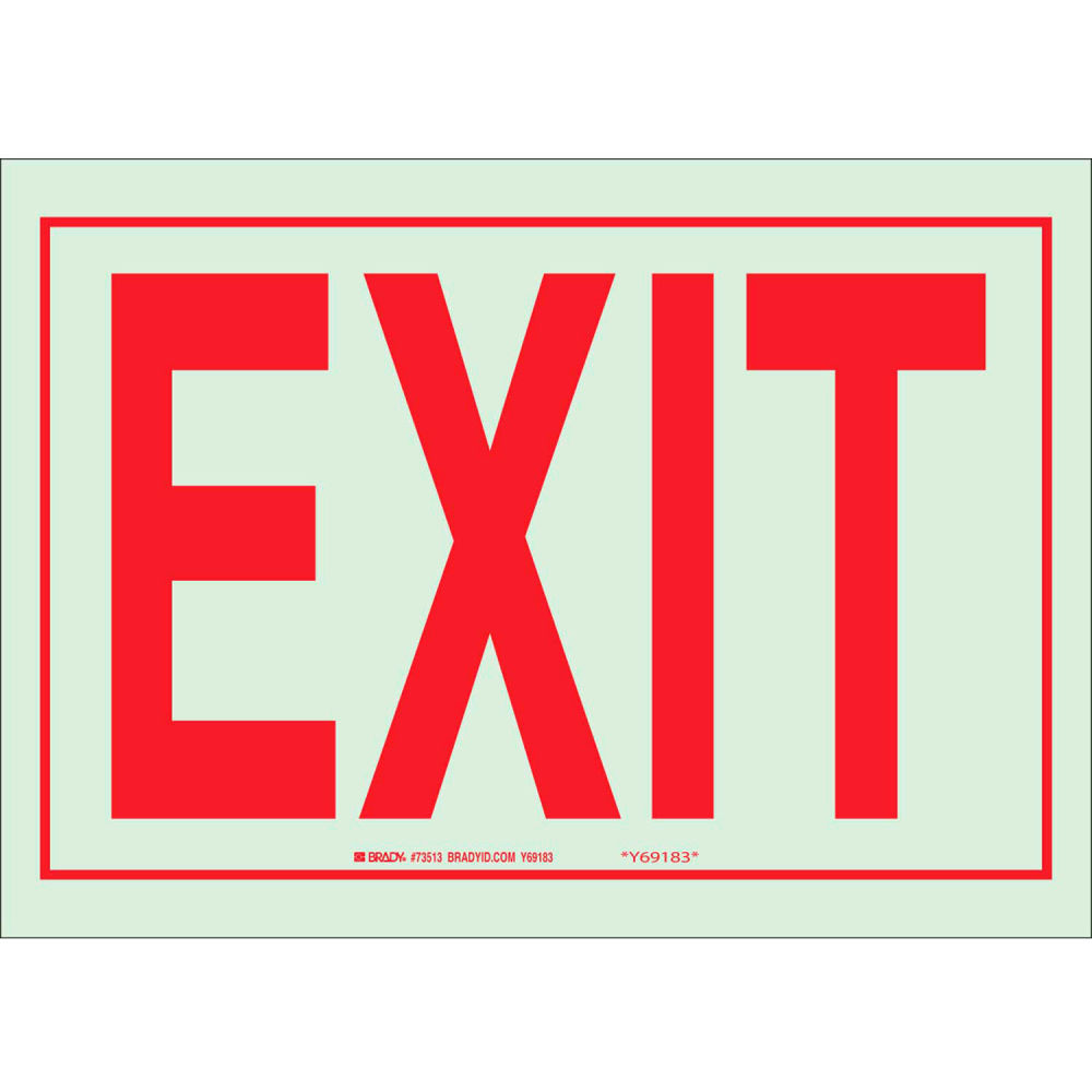 B2249788 80215 Exit Sign Self-Adhesive Polyester -10 x 7 in.