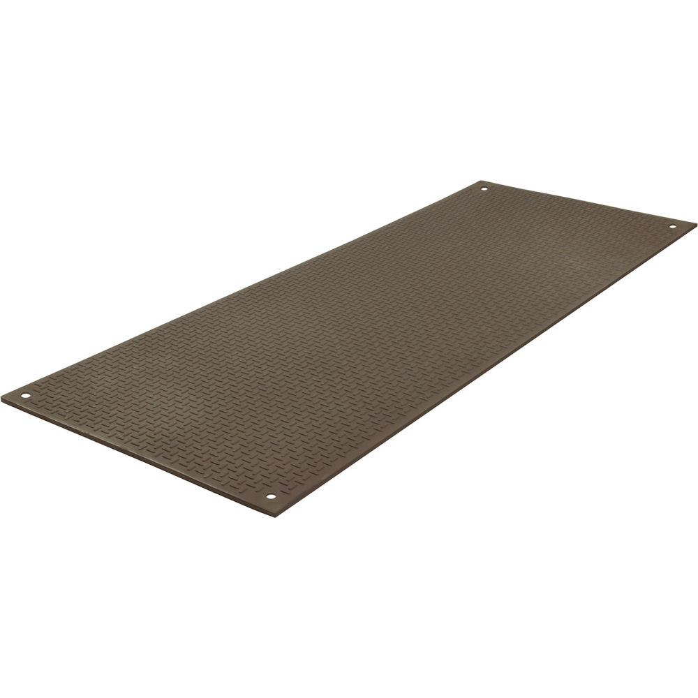 Picture of Justrite Safety Group B2182350 3 x 8 ft. Checkers VersaMATS HDPE Ground Protection Mat&#44; Black